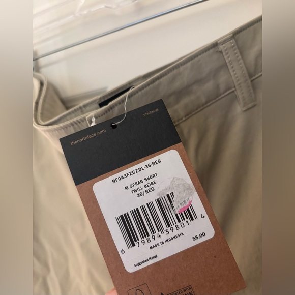 NWT The North Face Sprag Shorts, Standard Fit, Beige, 36 - Picture 5 of 12